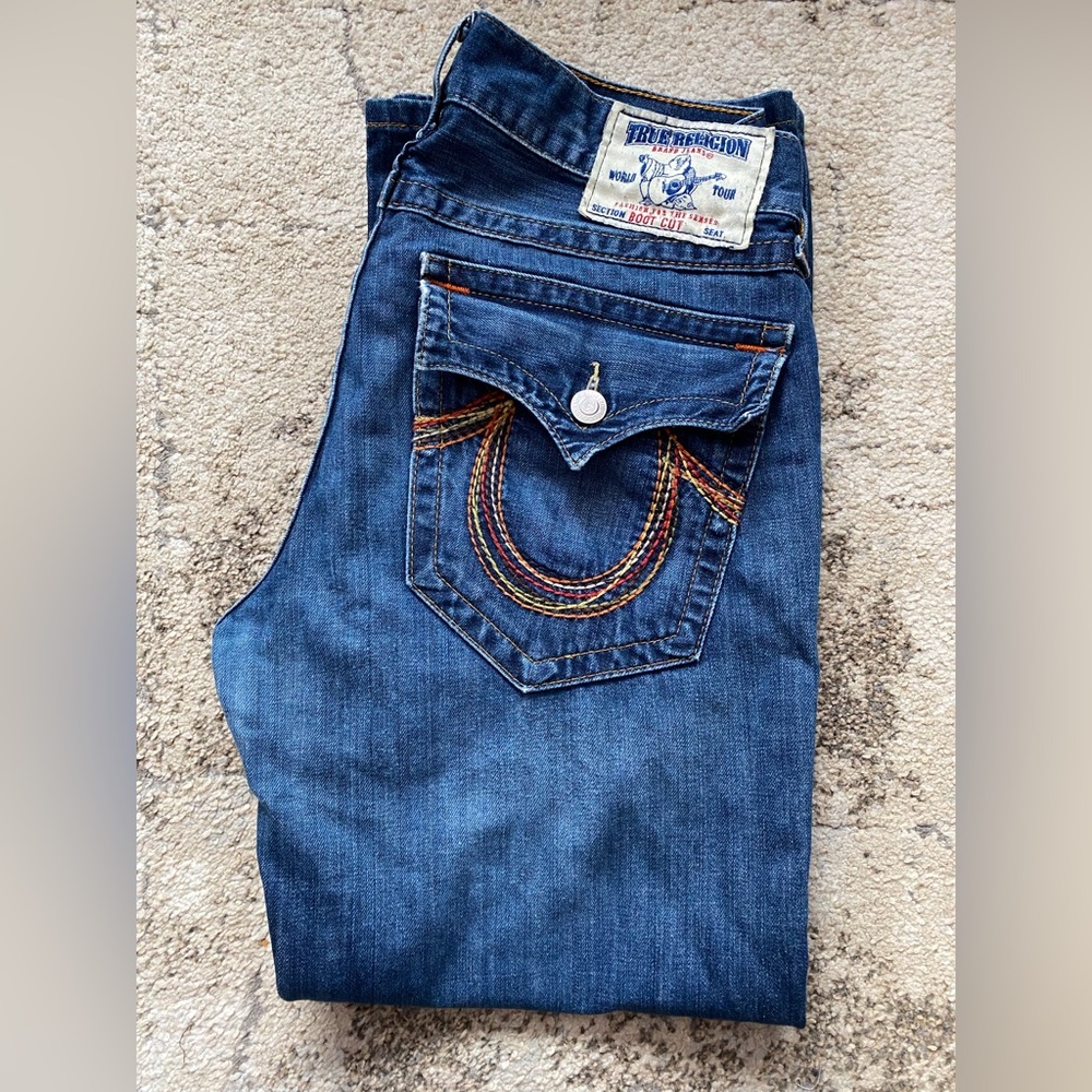 Vintage embroidered boot cut True Religion Jeans